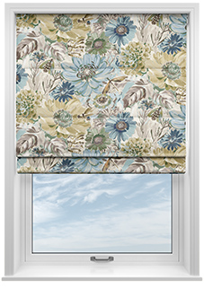 Spring Garden, Seafoam - Roman Blind